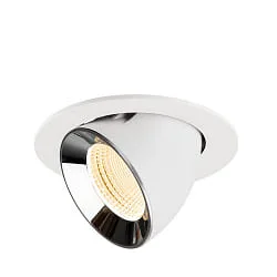 recessed spotlight NUMINOS® GIMBLE L swivelling, suitable for VDU workstation IP20, chrome, white dimmable