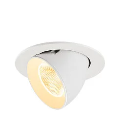 ceiling recessed luminaire NUMINOS® GIMBLE L round, suitable for VDU workstation IP20, white, lacquered dimmable