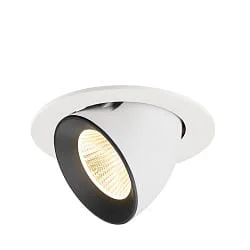 LED Deckeneinbaustrahler NUMINOS® GIMBLE L, 17W, IP20, schwenkbar, 40°, 3000K, 2500lm, weiß/schwarz