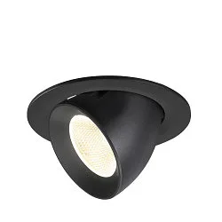 LED Deckeneinbaustrahler NUMINOS® GIMBLE L, rund, 17W, IP20, dimmbar, 20°, 4000K, 2700lm, schwarz