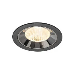 ceiling recessed luminaire NUMINOS® L suitable for VDU workstation IP20, chrome, black dimmable