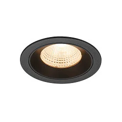 LED Deckeneinbauleuchte NUMINOS® L, rund, 17W, IP20, dimmbar, 55°, 2700K, 2400lm, schwarz
