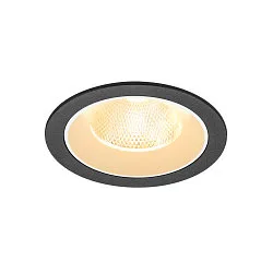 LED Deckeneinbauleuchte NUMINOS® L, rund, 17W, IP20, dimmbar, 20°, 3000K, 2500lm, schwarz/weiß