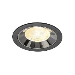 LED Deckeneinbauleuchte NUMINOS® L, 17W, IP20, 20°, 3000K, 2500lm, schwarz/chrom