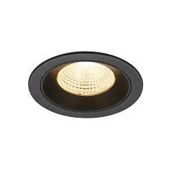 LED Deckeneinbauleuchte NUMINOS® L, rund, 17W, IP20, dimmbar, 55°, 3000K, 2500lm, schwarz