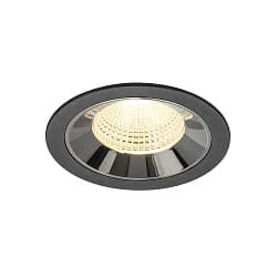 LED Deckeneinbauleuchte NUMINOS® L, 17W, IP20, 55°, 3000K, 2500lm, schwarz/chrom