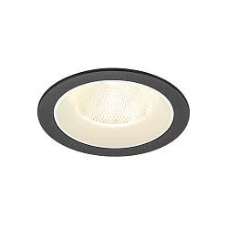ceiling recessed luminaire NUMINOS® L round, suitable for VDU workstation IP20, black, white, lacquered dimmable
