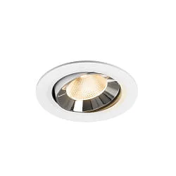 LED Deckeneinbauleuchte NUMINOS® MOVE L, 17W, IP20, schwenkbar, 20°, 2700K, 2400lm, weiß/chrom