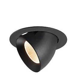 LED Deckeneinbaustrahler NUMINOS® GIMBLE XL, 24W, IP20, dimmbar, 20°, 2700K, 3500lm, schwarz