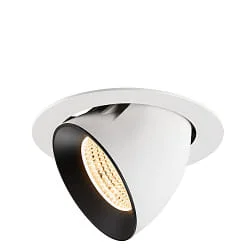 recessed spotlight NUMINOS® GIMBLE XL swivelling, suitable for VDU workstation IP20, black, white dimmable