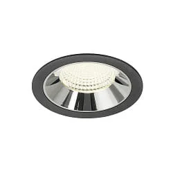 LED Deckeneinbauleuchte NUMINOS® XL, 24W, IP20, 55°, 4000K, 3800lm, schwarz/chrom