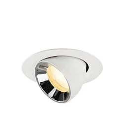 recessed spotlight NUMINOS® GIMBLE XS swivelling, suitable for VDU workstation IP20, chrome, white dimmable