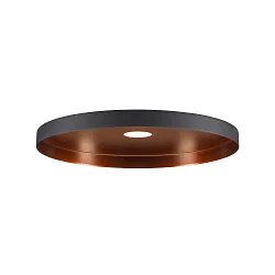 Leuchtenschirm LALU® PLATE 33 MIX&MATCH, H: 1,5cm, E27, schwarz / bronze