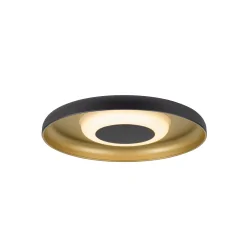 wall and ceiling luminaire MOTUNA CW PHASE 2700K IP20, gold, black dimmable