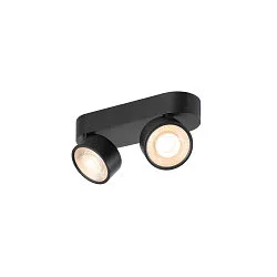 LED Wand-/Deckenstrahler KALU 2.0 DOUBLE, IP20, 2-flammig, CRi>90, UGR<19, dimmbar, kardanisch, 19W 2700K 2x1350lm 36°, schwarz