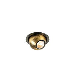 LED Deckeneinbauleuchte DYSKO, rund, 36°, 6,4W, 2700K, 750lm, IP20, dimmbar, schwarz / gold