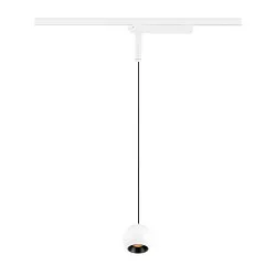 1-phase pendant luminaire LIGHT EYE® 2.0 down, switchable, ball shaped IP20, white matt 