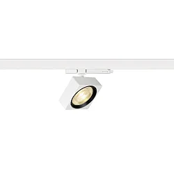 3-phase spot EURO CUBE 2 L PHASE flat, square, UGR < 19, cardanic IP20, black, white dimmable