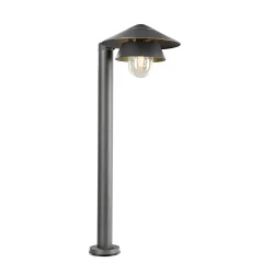 Pollerleuchte SEJERO 90 POLE, IP65 IK02, E27 (exkl.), Aluminium / Klarglas, beige