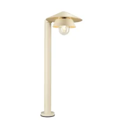 Pollerleuchte SEJERO 90 POLE, IP65 IK02, E27 (exkl.), Aluminium / Klarglas, beige