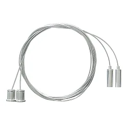 Abhängeset für LED Feuchtraumleuchte TUBULAR P, 200cm, 2 Stück, silber