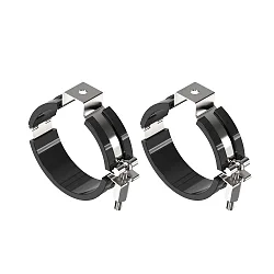 Montagezubehör für LED Feuchtraumleuchte TUBULAR P, Halterung, 2 Stück, silber/schwarz 