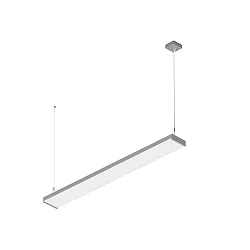 LED Pendelleuchte WORKLIGHT P LINE, 150cm, 33W, 3000/4000K, 4600/8500lm, IP20, DALI dimmbar, silber