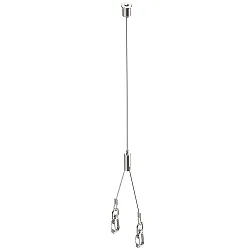 Abhängeset für LED Deckenleuchte BATTEN INDUSTRY C+P, 200cm, Stahlseil, silber