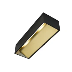 LED Wandleuchte LOGS IN L WL DALI 3000K, schwarz/gold