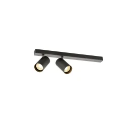 ceiling luminaire ENOLA 2.0 M CL DOUBLE QPAR51 LONG 2 flames, long, asymmetrical, with lamp socket GU10 IP20, black