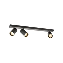 ceiling luminaire ENOLA 2.0 M CL TRIPPLE QPAR51 LONG 3 flames, long, asymmetrical, with lamp socket GU10 IP20, black