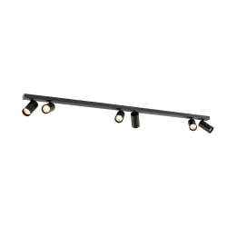 ceiling luminaire ENOLA 2.0 M CL SIX QPAR51 LONG 6 flames, long, with lamp socket GU10 IP20, black