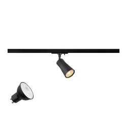 1-Phasen Strahler PURI 2.0 CONE 1PH SET QPAR51, Set inkl. Leuchtmittel, GU10, LED PAR16, 6W 2700K 450lm 38°, CRi>90, dimmbar