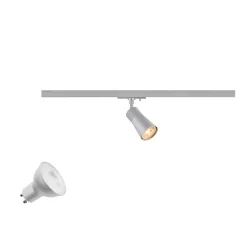 1-Phasen Strahler PURI 2.0 CONE 1PH SET QPAR51, Set inkl. Leuchtmittel, GU10, LED PAR16, 6W 2700K 450lm 38°, CRi>90, dimmbar