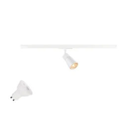 1-Phasen Strahler PURI 2.0 DOME 1PH SET QPAR51, Set inkl. Leuchtmittel, GU10, LED PAR16, 6W 2700K 450lm 38°, CRi>90, dimmbar