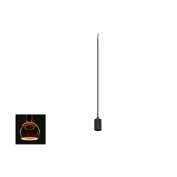 3-phase pendant luminaire FITU PD 3PH SET RIBBED E27 GLOBE150 set of 1, with adapter, with lamp socket, fluted E27 IP20
