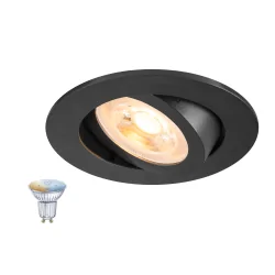 Einbaustrahler NEW TRIA® 68 SMART SET rund GU10, inkl. Leuchmittel, schwarz
