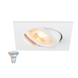 Einbaustrahler NEW TRIA® 68 SMART SET eckig GU10, inkl. Leuchmittel, weiß