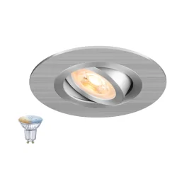 Einbaustrahler NEW TRIA® 75 XL SMART SET rund GU10 TW, Set inkl. Leuchtmittel, Aluminium