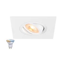 Einbaustrahler NEW TRIA® 75 XL SMART SET eckig GU10 TW, Set inkl. Leuchtmittel