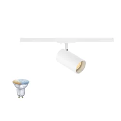 1-Phasen Schienenstrahler ASTO TUBE SMART SET 1PH GU10 TW, Set inkl. Zigbee Leuchtmittel (2x 4.7W TunableWhite 350lm 45°)