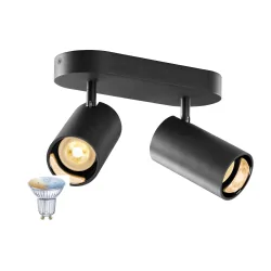 wall and ceiling luminaire ASTO TUBE SMART SET CW DOUBLE GU10 set of 1, tunable white, ZigBee controllable