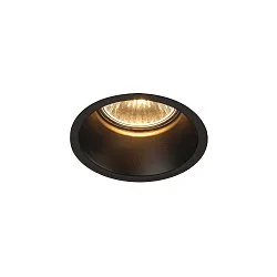 Ceiling recessed luminaire HORN GU10 Downlight, round, max. 50W, clip springs, black