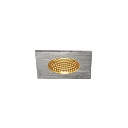 Outdoor LED Einbau-Downlight PATTA-I SQUARE, IP65, 12W 3000K 910lm 38°, dimmbar, inkl. Treiber, Alu gebürstet