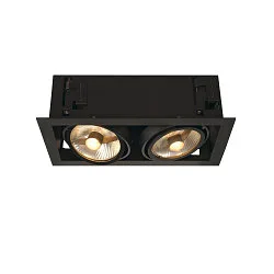 Deckeneinbaustrahler KADUX 2 ES111 Downlight, 2xGU10, 230V, schwarz