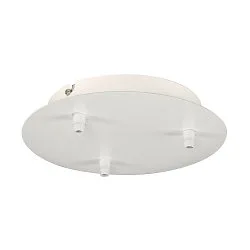 FITU 3er Rosette für FITU PD Pendelleuchten, RUND, max. 16A, Weiß