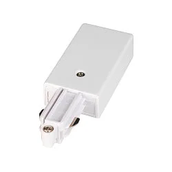 Einspeiser für 1-Phasen HV-Stromschiene, Aufbauversion, Erde links, Weiß