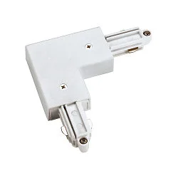 Eck-Verbinder für 1-Phasen HV-Stromschiene, Aufbauversion, Erde außen, Weiß
