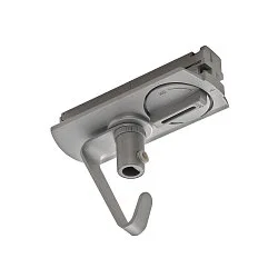 Adapter für 1-Phasen HV-Stromschiene, elektrisch, mit Haken, Silbergrau
