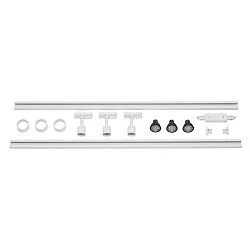 3er Set 1-Phasen Strahler PURI TRACK, inkl. 3x LED GU10 4.3W 2700K 245lm 40° + 2 Schienen + Zubehör, weiß